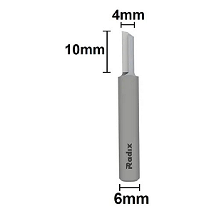 Fresa Paralela Radix 4mm 1 Corte – Haste 6mm