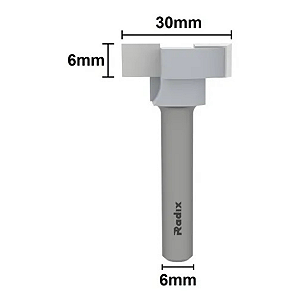 Fresa Reta Radix 30mm com Haste 6mm