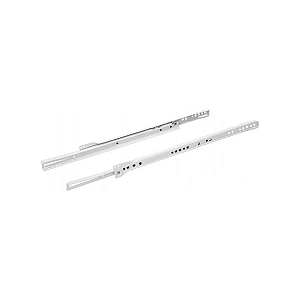 Corrediça FGVTN 30cm Branca para Gavetas – Abertura Parcial com Rolamento