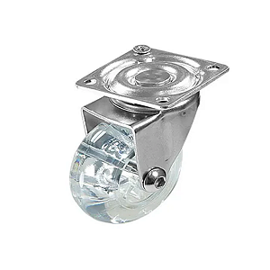 Rodízio FGV RG75 75mm com Rolamento – Incolor sem Freio