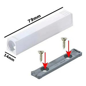 Blum Calço Adaptador Reto Longo Tip-On Branco