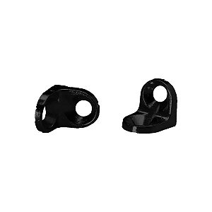 Suporte de Prateleira 17x17mm com 2 Furos Cantoneira Zamac Preta