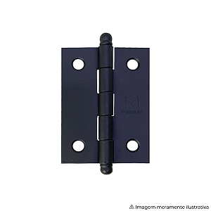 Dobradiça MR 2½" 5300 Latão Preto Fosco – Design Premium e Discreto