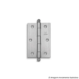 Dobradiça MR 3" 5300 Ferro Cromado Acetinado – Moderna e Resistente