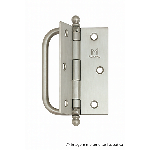 MRodrigues Dobradiça Porta Camarão 3.1/2" em Ferro – Cromado Acetinado
