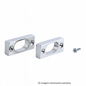 Suporte Blass de Latão Cromado para Bastão Oval – Base Lateral 311
