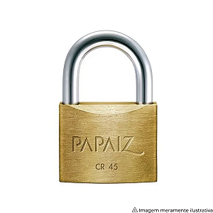 Cadeado de Latão Papaiz CR45 – Ideal para Portões e Áreas Externas