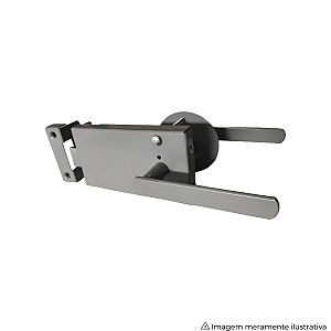 Fechadura com Chave Disafe para Porta Corta-Fogo – Sobrepor Cinza