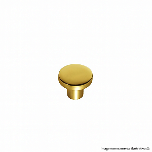 Puxador Ponto Bari 25 mm Dourado Gruppa – Acabamento Luxuoso e Design Minimalista em Metal Dourado