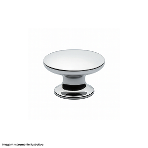 Puxador Oval Ponto Cromado Gruppa