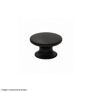 Puxador Oval Ponto Preto Fosco Gruppa