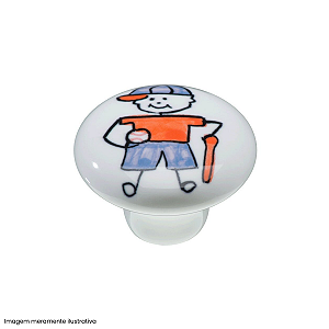 Puxador Infantil IL A055 Temático Esportivo Baseball