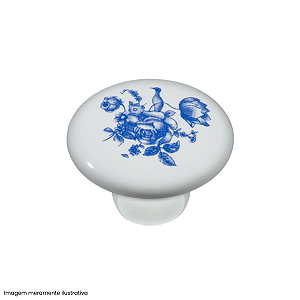 Puxador Decorativo IL A068 com Estampa Azul
