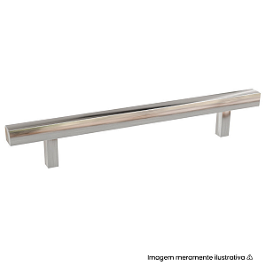 Puxador Italy Line IL 06 096mm Alumínio Polido