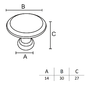 Puxador Ales 118 30mm Grafite