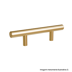 Puxador Italy Line Primus 814 64mm Dourado Matte