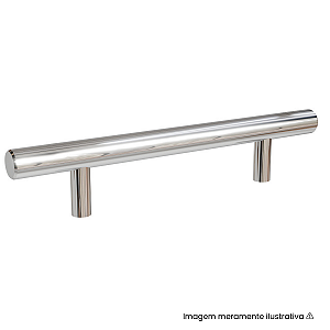 Puxador Italy Line Primus 814 96mm Inox Polido