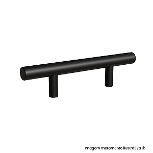 Puxador Italy Line Primus 814 64mm Inox Preto