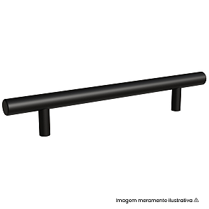 Puxador Italy Line Primus 814 128mm Inox Preto