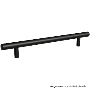 Puxador Italy Line Primus 814 160mm Inox Preto