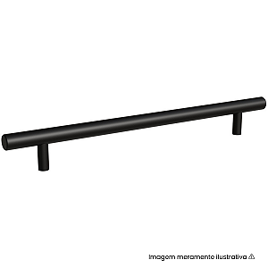 Puxador Italy Line Primus 814 192mm Inox Preto
