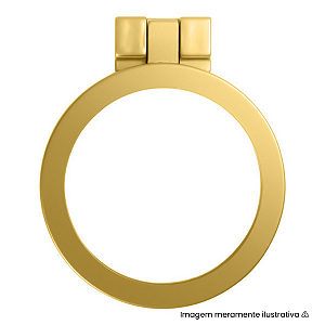 Puxador Torralba Jalapa 522 Redondo Dourado 16mm Conjunto