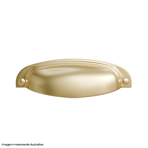 Puxador Vivaro Dourado Fosco 96 mm – Design Premium