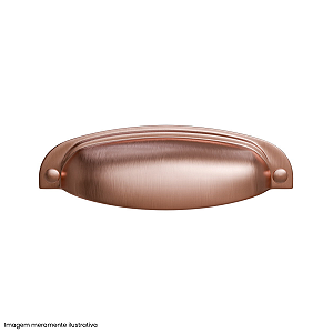 Puxador Vivaro Rosé Escovado 96 mm – Design Premium