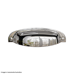 Puxador Vivaro Cromado 96 mm – Acabamento Espelhado