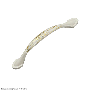 Puxador Provençal Bege 128 mm – Estilo Clássico