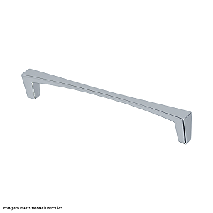 Puxador Punata Cromado Brilhante 96 mm – Torralba