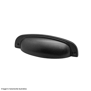 Puxador Torralba 2773 Quebec 96 mm Preto Ébano