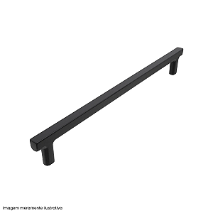 Puxador Torralba 4607 Pazna 192 mm Preto Fosco