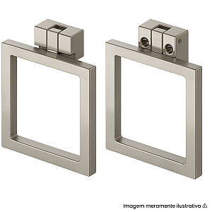 Puxador Torralba Jalapa Quadrado Níquel Escovado 16mm
