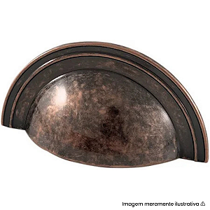 Puxador Torralba Grenade Cobre Velho Escovado Fosco