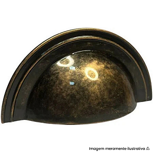 Puxador Torralba Grenade Cobre Velho Tamboreado Fosco