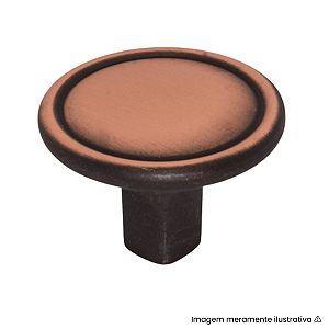 Puxador Torralba Grenade Cobre Velho Escovado Fosco Ponto