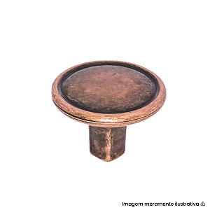 Puxador Torralba Grenade Cobre Velho Tamboreado Fosco Ponto