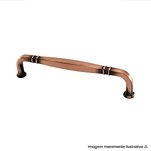 Puxador Torralba Grenade Cobre Velho Escovado 128mm