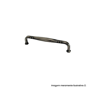 Puxador Torralba Grenade Prata Velha Tamboreado 128mm