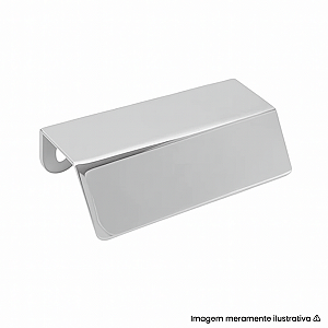 Puxador Torralba PV22-80 64mm Cromado Fosco