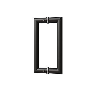 Puxador Duplo Italy Line IL4080 150mm Inox Preto Fosco