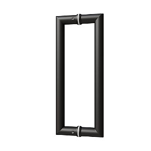 Puxador Duplo Italy Line IL4080 200mm Inox Preto Fosco