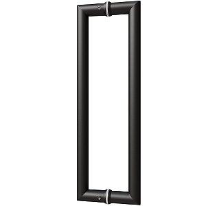 Puxador Duplo Italy Line IL4080 250mm Inox Preto Fosco