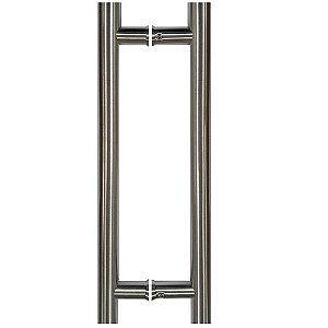 Puxador Duplo Tubular Para Porta 750mm Inox Escovado AMS