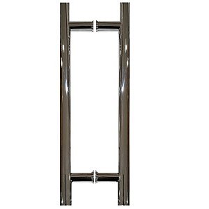 Puxador Duplo Tubular Para Porta 600mm Inox Polido AMS