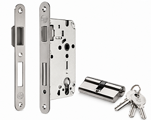 Fechadura Externa Magnética STV A110 CromadO Com Cilindro 70mm