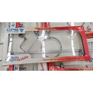 Kit De Banheiro Abs Nobile 5pc Bello Bagno Não Enferruja