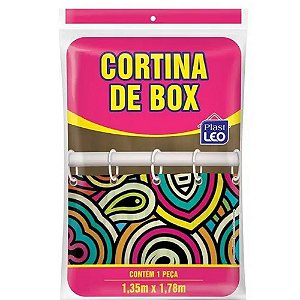 Cortina Box Banheiro Polietileno Fácil Montagem 1,35x1,78 Sem Visor