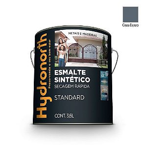 ESMALTE SINTÉTICO ALTO BRILHO CINZA ESCURO - GALÃO 3,6 LITROS